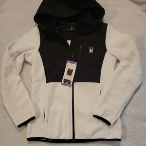 NEW Spyder Women's XS Fleece Polar Jacket Full Zip Hooded